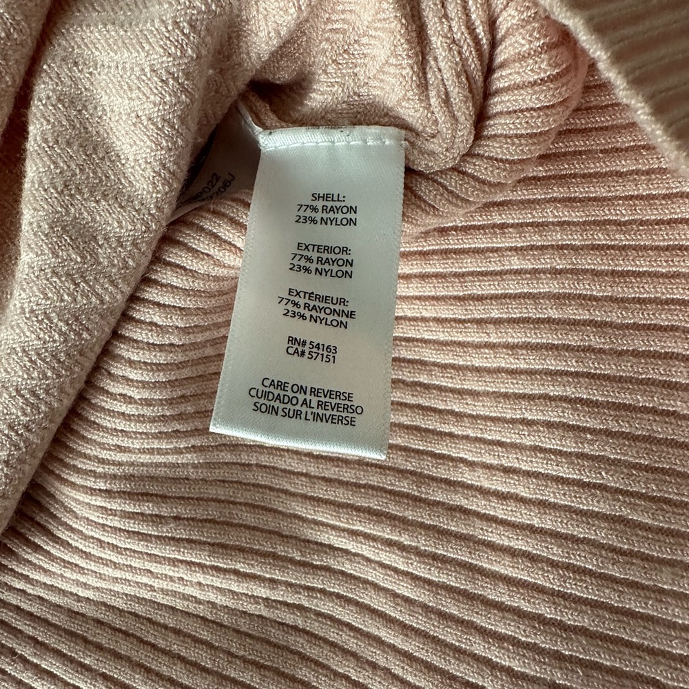 Calvin Klein Blush Ribbed Knit Top - Picture 3 of 7